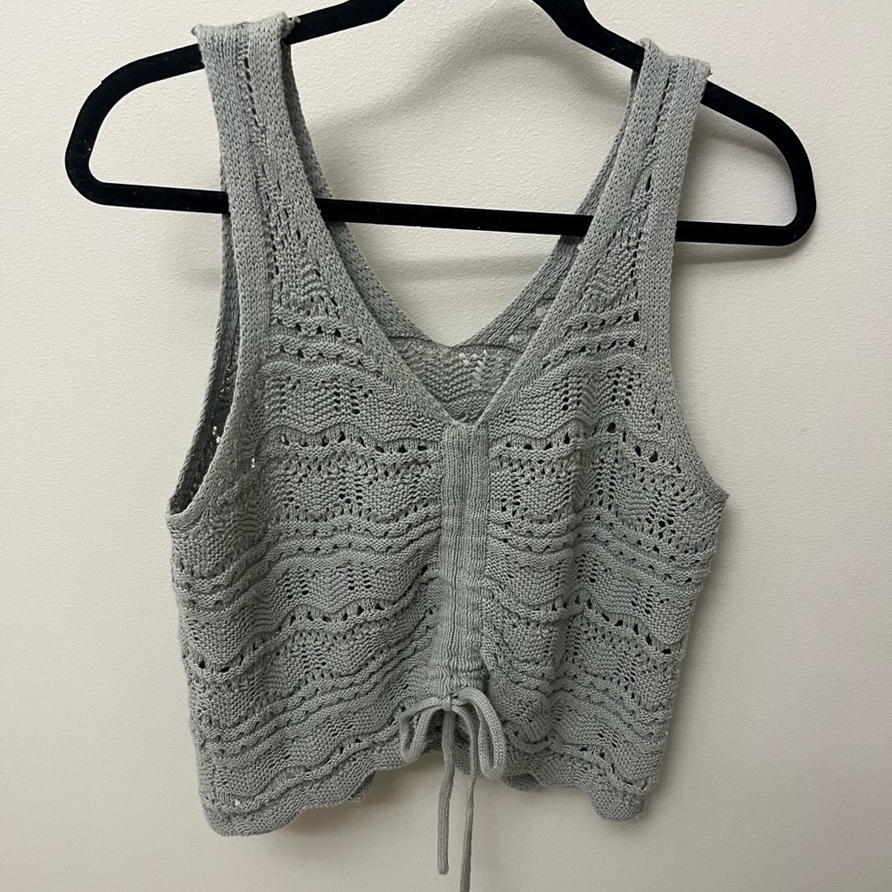 Jessica Simpson woven tank sage green